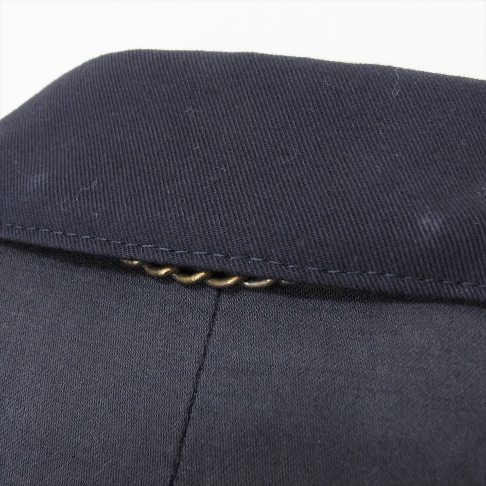 MAISON MARTIN MARGIELA メゾンマルタンマルジェラ 14SS S30AA0055 14ライン REPLICA レプリカ インサイドアウト フロック ダブル ピークドラペル コート ネイビー系 48【中古】