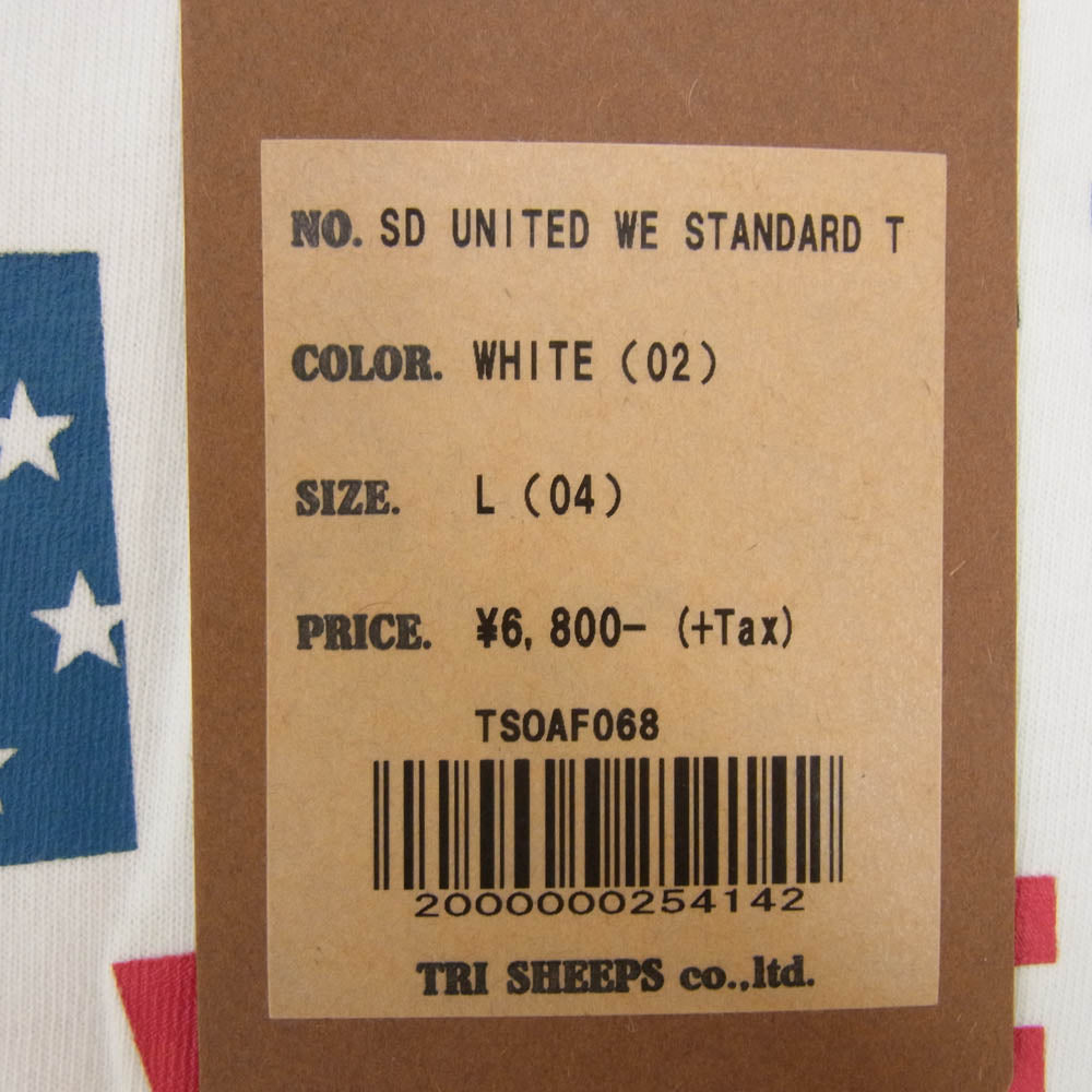 STANDARD CALIFORNIA スタンダードカリフォルニア SD UNITED WE STANDARD T ユナイテッド スタンダード プリント 半袖 Tシャツ ホワイト系 L【美品】【中古】