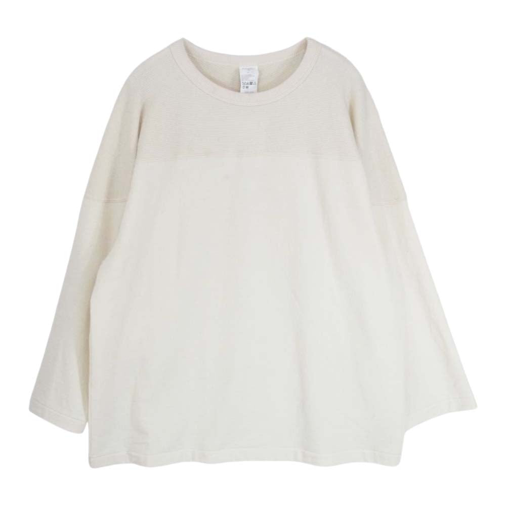 COMOLI コモリ 22AW W03-05011 ウール フットボール 長袖 Tシャツ オフ 