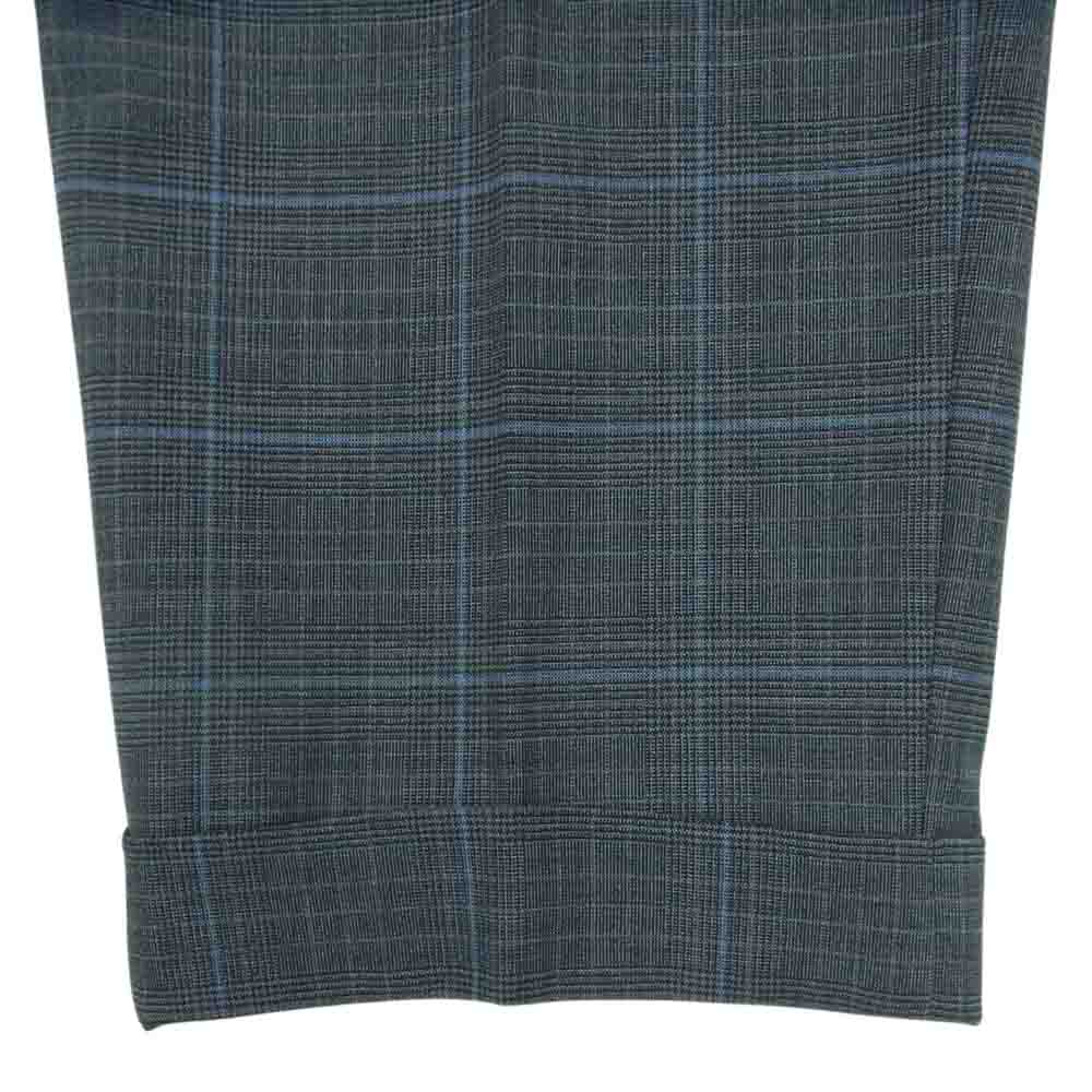 スティーブンアラン 8114-177-0464 チェック ワイド テーパード スラックス パンツ グレー系 L【中古】