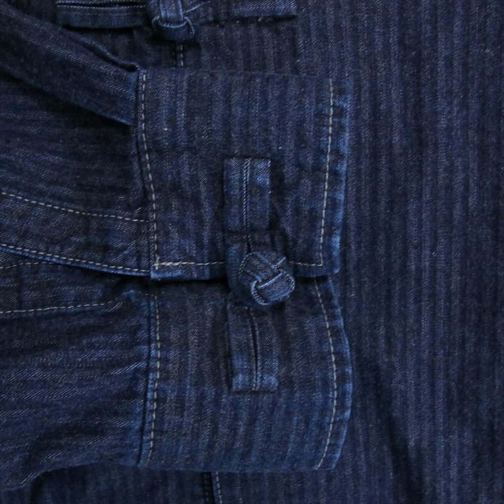 TENDERLOIN テンダーロイン 23SS DENIM HB F.C SHIRT JKT デニム ヘリンボーン チャイナ シャツ ジャケット インディゴブルー インディゴブルー系 XL【中古】
