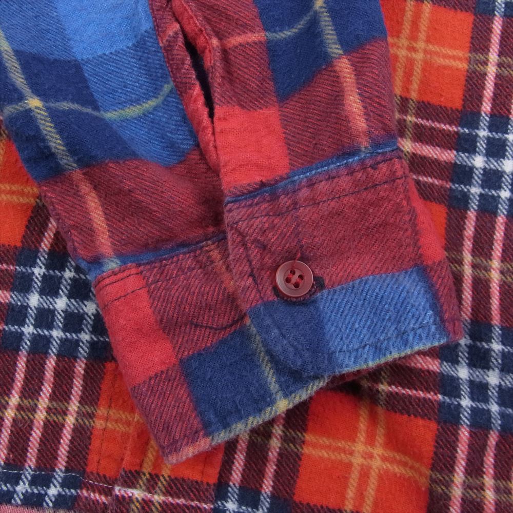 Needles ニードルス IN242 Rebuild by Needles リビルドバイニードルス 再構築 フランネル チェック 長袖 シャツ レッド系【中古】