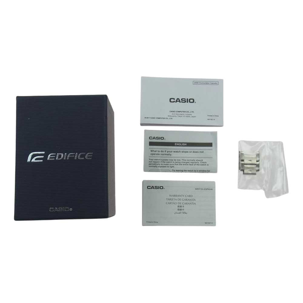 CASIO カシオ EQS-920DB-1AVCR EDIFICE クロックマンレフ タフソーラー エディフィス ソーラー クロノグラフ アナログ メンズウォッチ 腕時計 シルバー系 ブラック系【中古】