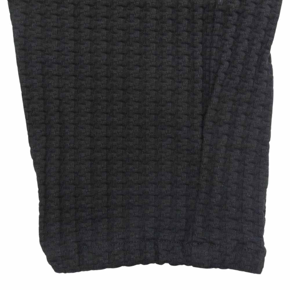 Emporio Armani エンポリオ・アルマーニ 3H1GN5 ハニカムジャガード ハウンドトゥース ドローコード イージー パンツ ブラック系 48【中古】