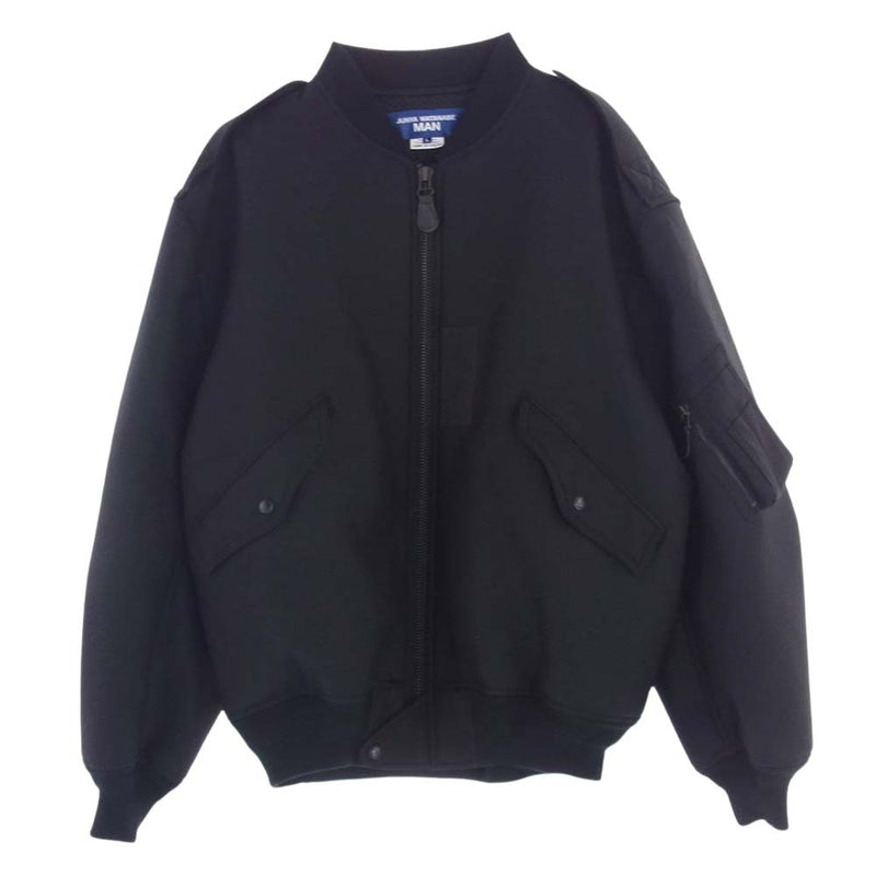 JUNYA WATANABE COMME des GARCONS MAN ジュンヤワタナベコムデギャルソンマン 23AW WL-J033 Wool  Serge Bonding Blouson ウールサージ ボンディング ブルゾン MA-1 ブラック系 L【中古】