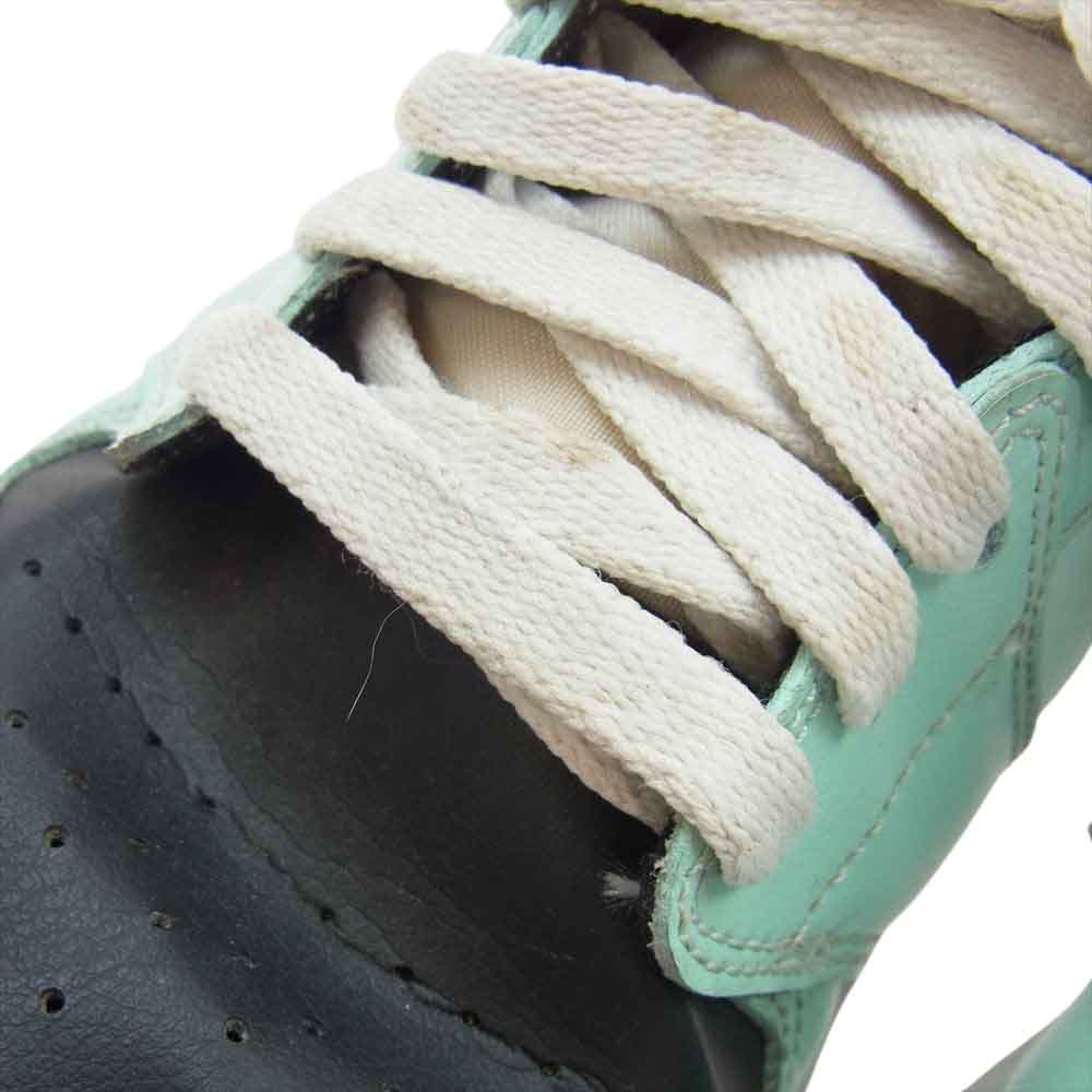 NIKE ナイキ BQ6472-300 WMNS AIR JORDAN 1 MID AQUA BLUE ウィメンズ エアジョーダン1 ミッド アクアブルー スニーカー ブラック系 ライトブルー系 28.5cm【中古】