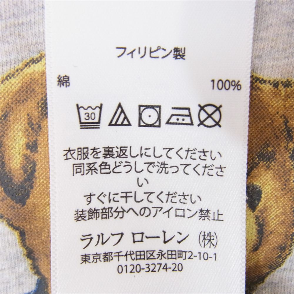 POLO RALPH LAUREN ポロ・ラルフローレン TENNIS BEAR テニス ベアー 半袖 Tシャツ グレー系 S【中古】