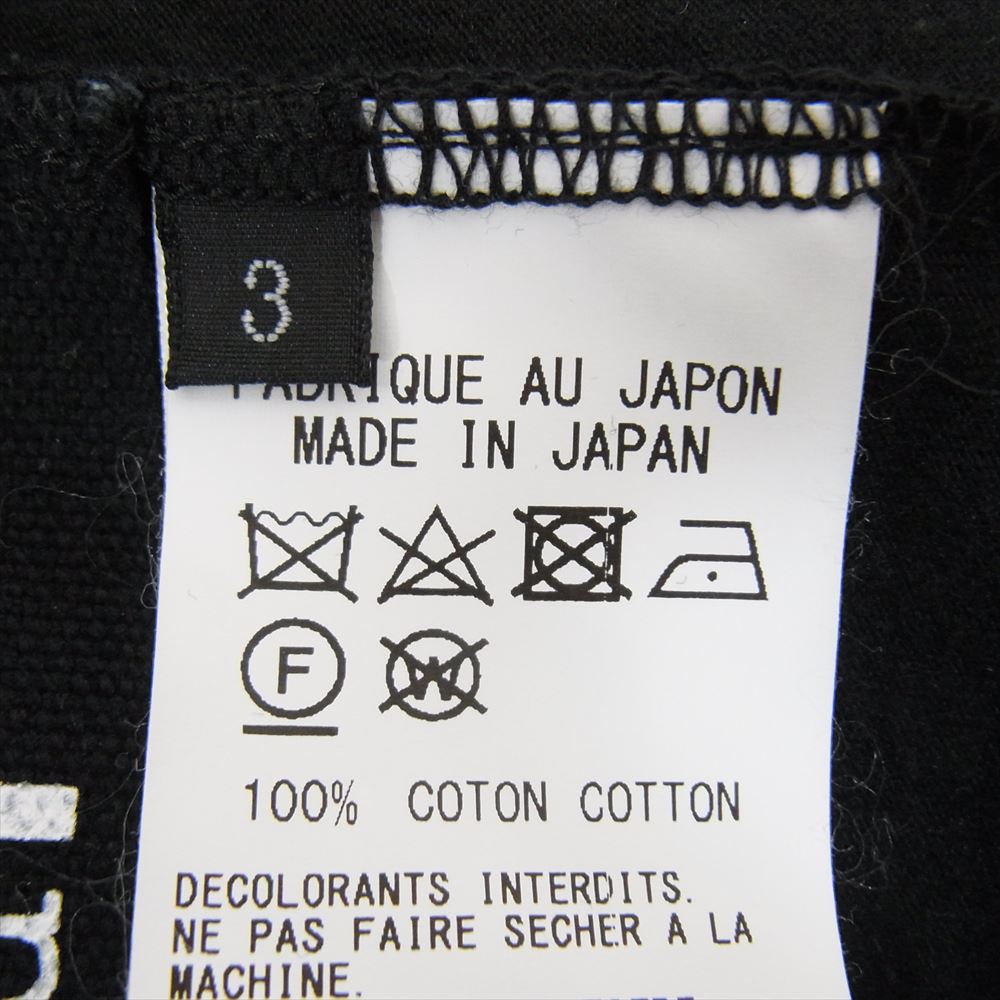 Yohji Yamamoto ヨウジヤマモト GC-T12-010 Ground Y グラウンドワイ アームホールファスナー切替 カットソー 半袖 Tシャツ ブラック系 3【中古】