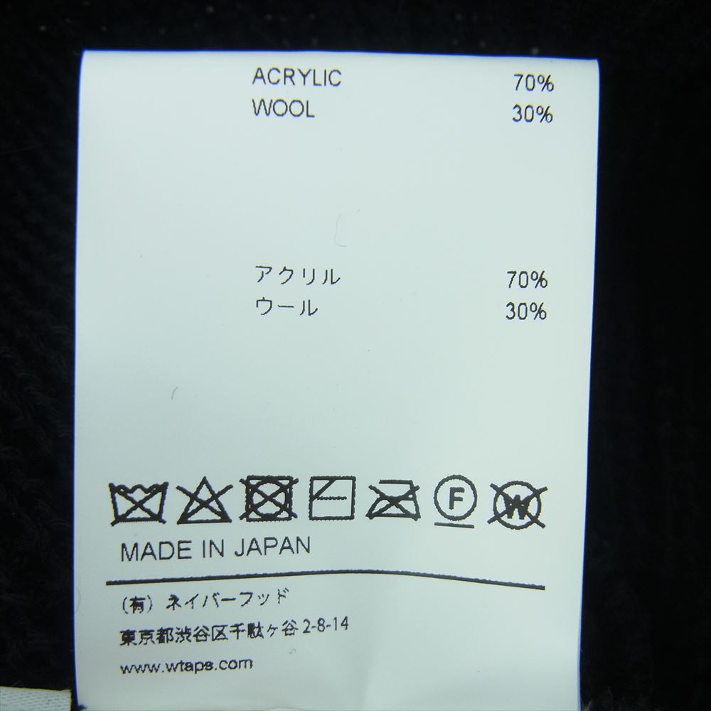 WTAPS ダブルタップス 20AW 202MADT-HT01 BEANIE WOAC ビーニー ニットキャップ ブラック系 00【中古】