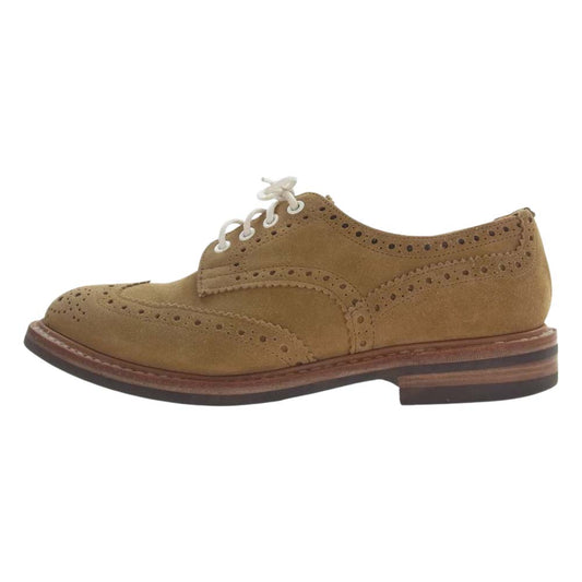 Tricker's トリッカーズ M5633 BOURTON バートン ダイナイトソール スエード ウィングチップ シューズ ライトブラウン系 UK8.5【中古】