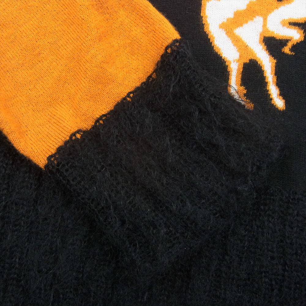 UNDERCOVER アンダーカバー UP2C1901 UFO ユニコーン柄 アクリル ウール混 ニット プルオーバー オレンジ系 2【中古】