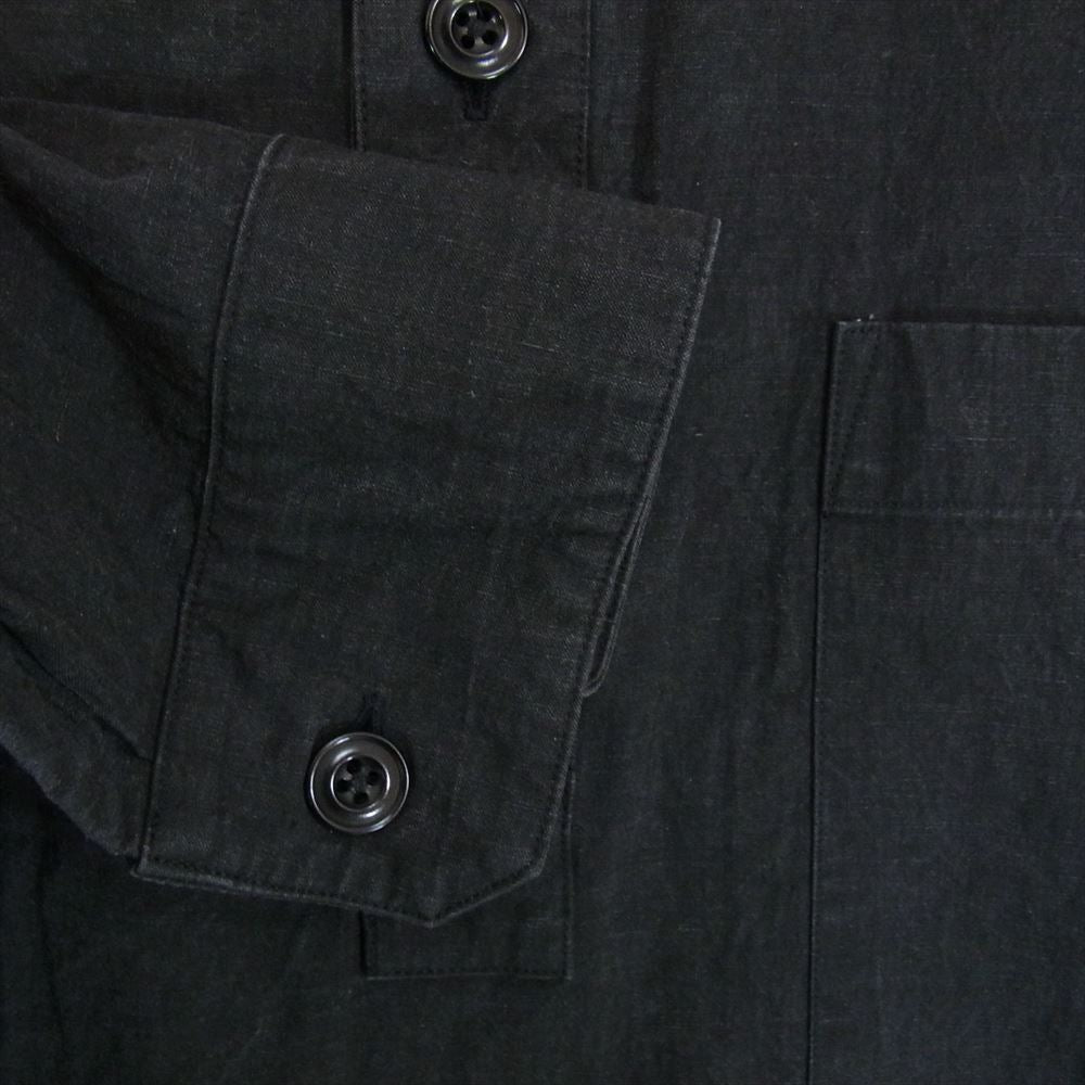 ルメール 1577-299-6414 国内正規品 シルク混 スタンドカラー グランパシャツ プルオーバー 長袖 ロングシャツ グレー系 S【中古】