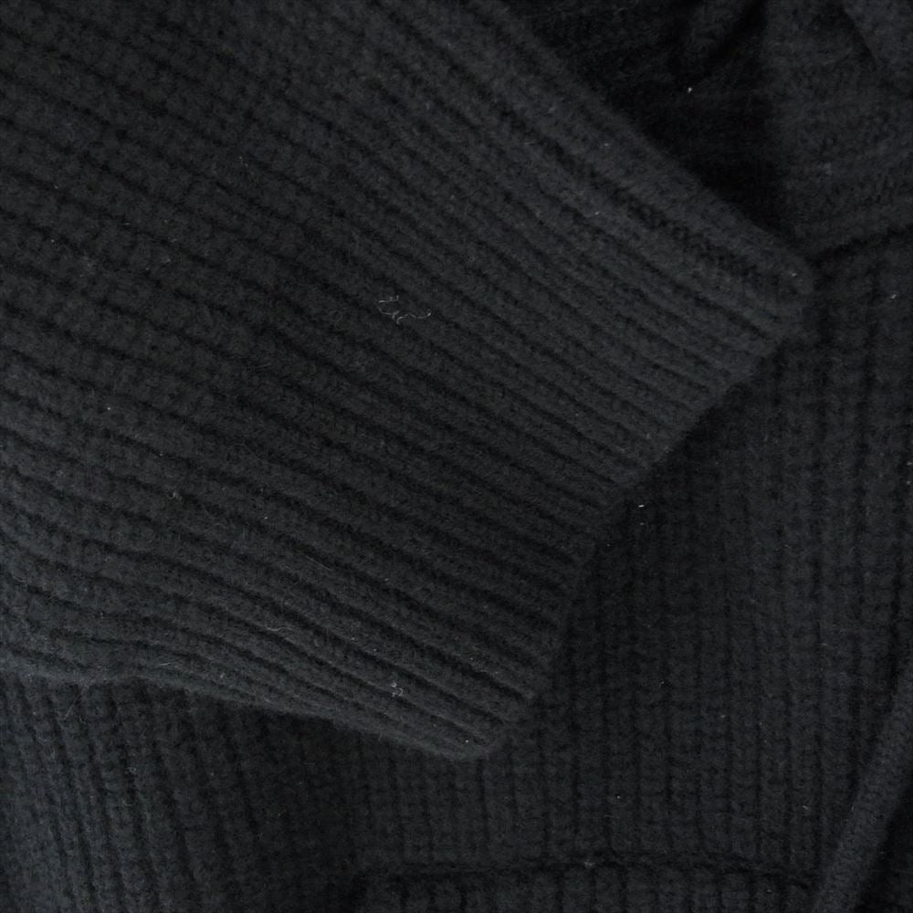 CELINE セリーヌ 22SS 2A53W489Q ARTIST BAJA JACQUARD RIBBED WOOL HOODIE エディスリマン バハ ジャカード リブ ウール オーバーサイズ ニット パーカー ブラック系 XS【中古】