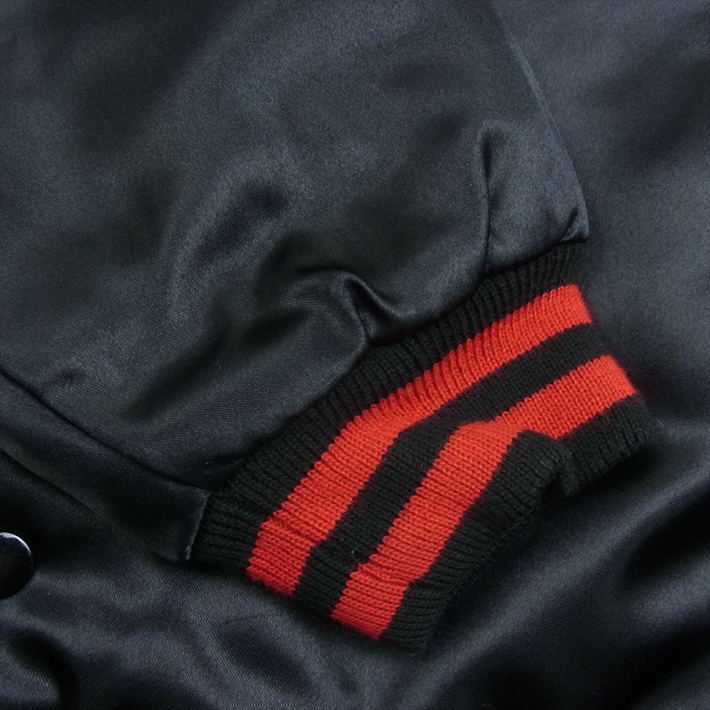 ヴィンテージ 90s NBA Chicago Bulls シカゴ ブルズ ナイロン ブルゾン サテン ジャケット ブラック系 M【中古】