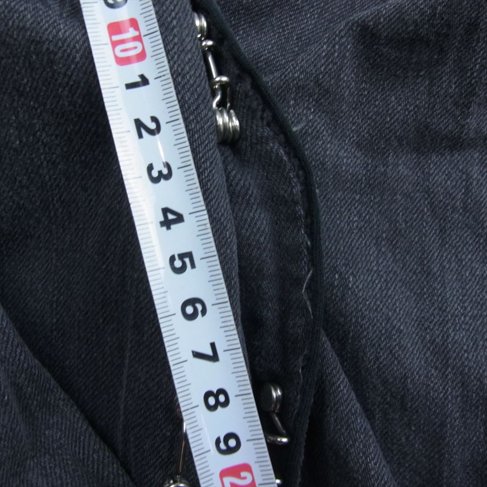 junhashimoto ジュンハシモト SHT004 1061510004 フック 襟付き デニム 長袖 シャツ ブラック系 2【中古】