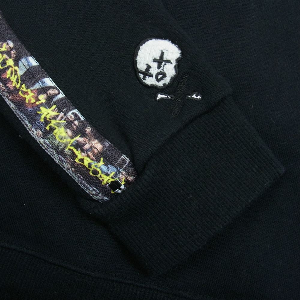 スタッドマフィン ジップ ライン 刺繍 スウェット トレーナー ブラック系 3【中古】