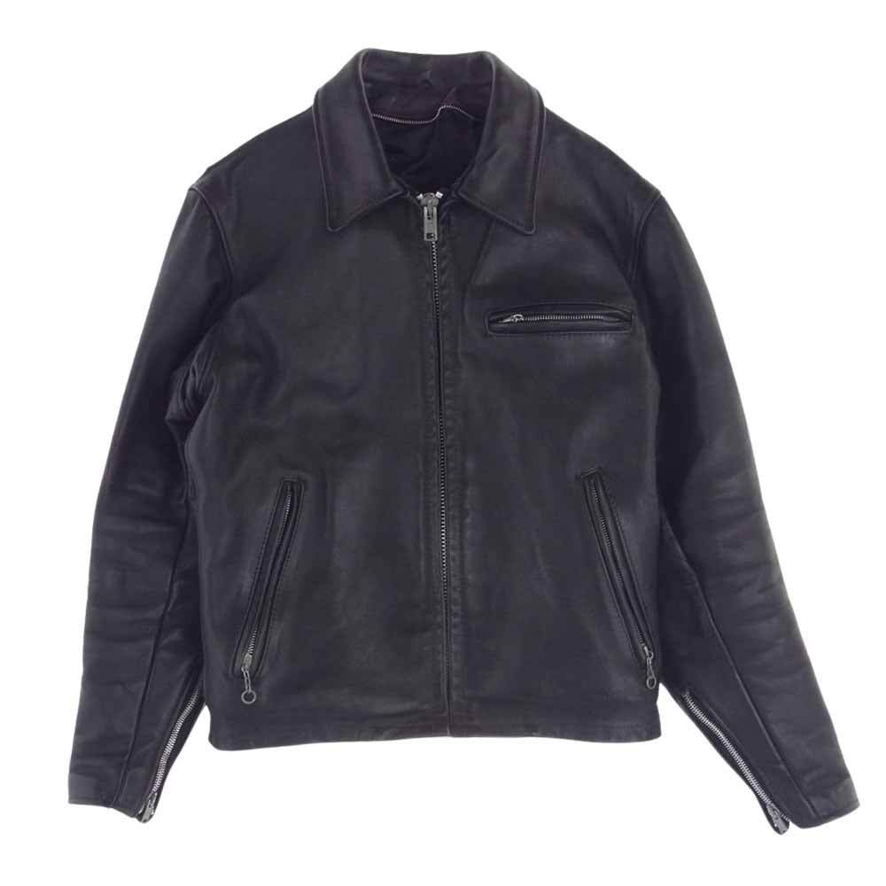 schott ショット 642 シングル レザー ライダース ジャケット ブラック 