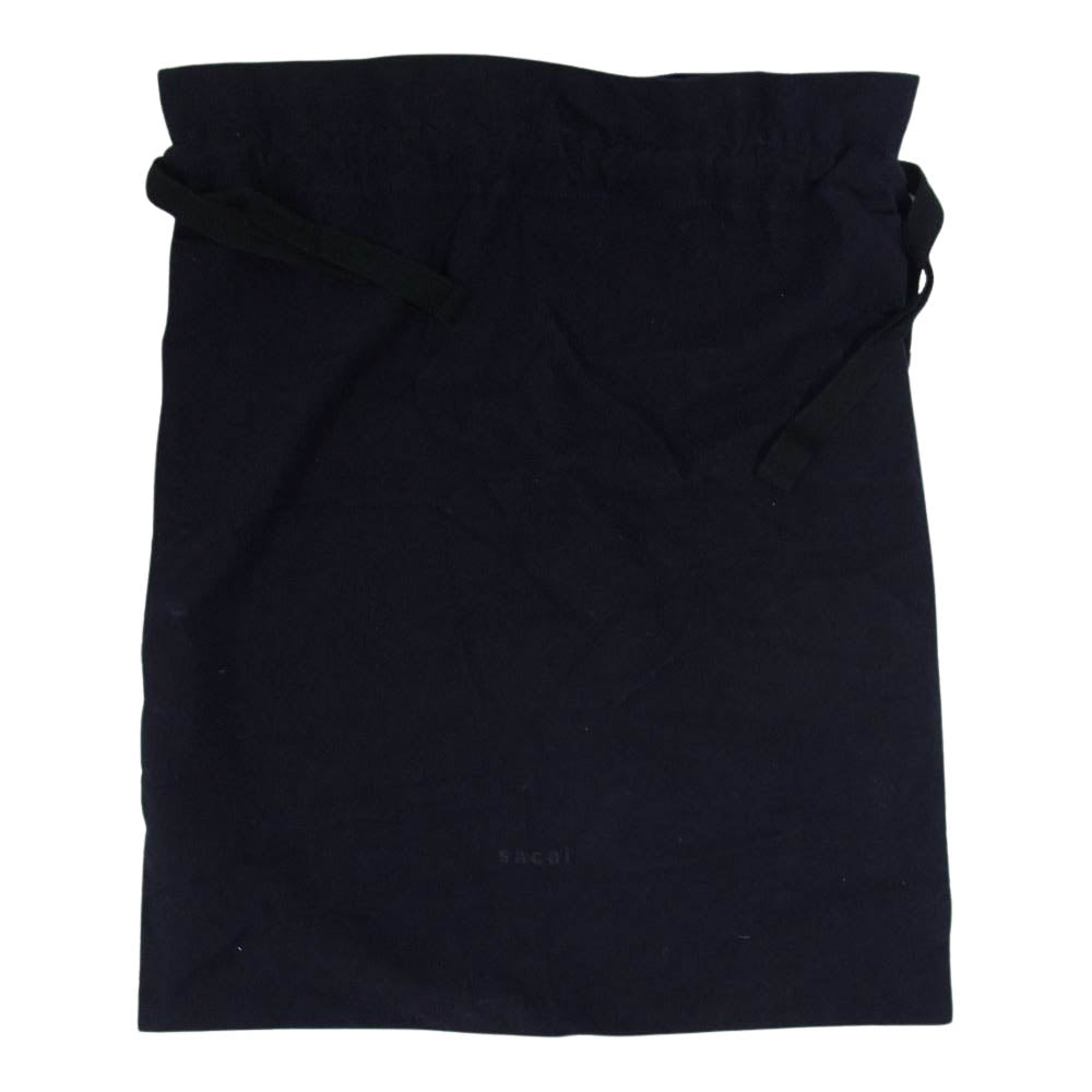 Sacai サカイ ハラコ バックルベルトデザイン ストラップ ビブラムソール フラット サンダル ブラック系 38【中古】