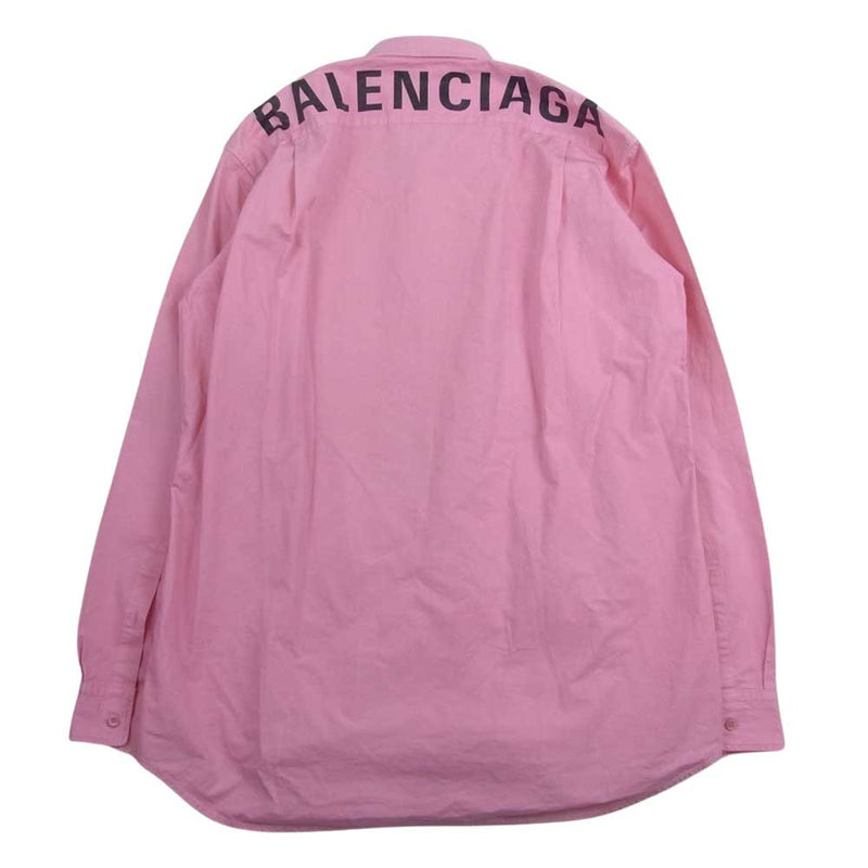 新品✨BALENCIAGA バレンシアガ　バックロゴ　長袖　オーバーサイズシャツアンモードレディース