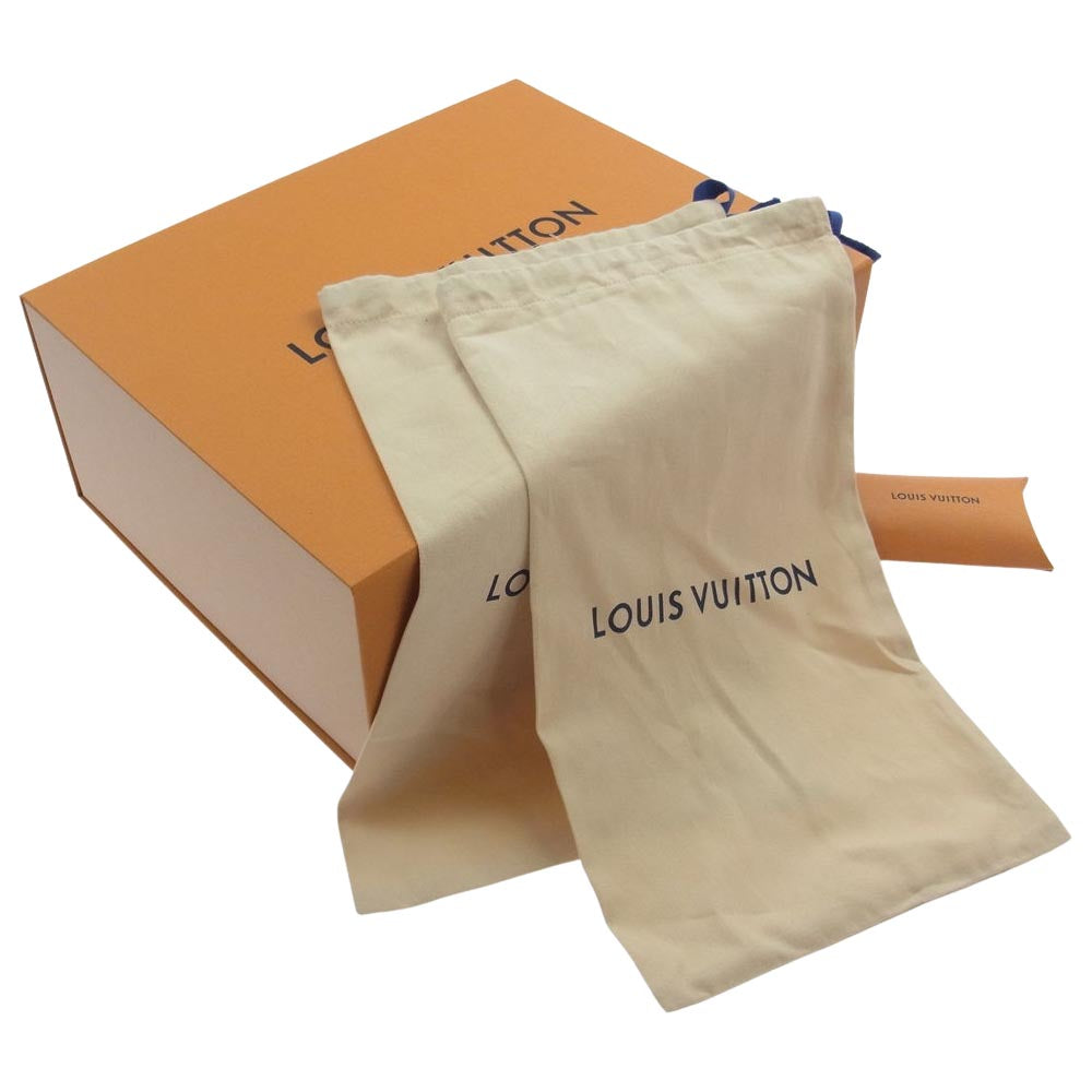 LOUIS VUITTON ルイ・ヴィトン G0 1210 LV トレイナー ライン モノグラム ローカット スニーカー オレンジ系 7.5【中古】