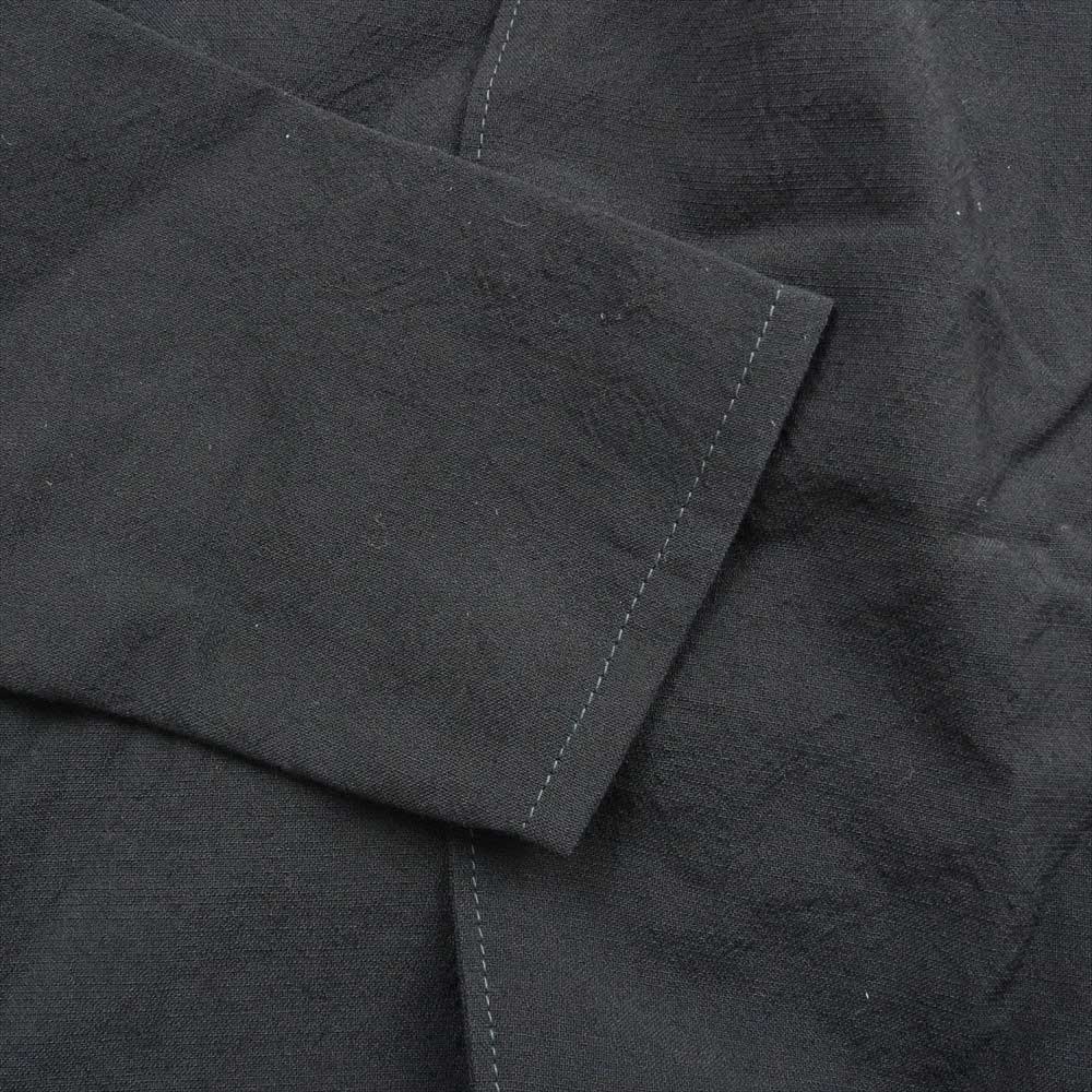 INCARNATION インカネーション MMXIX-V-5300 BAND COLLAR LONG SHIRTS COAT オーバーロック バンドカラー ロング シャツ コート ブラック系 XS【中古】