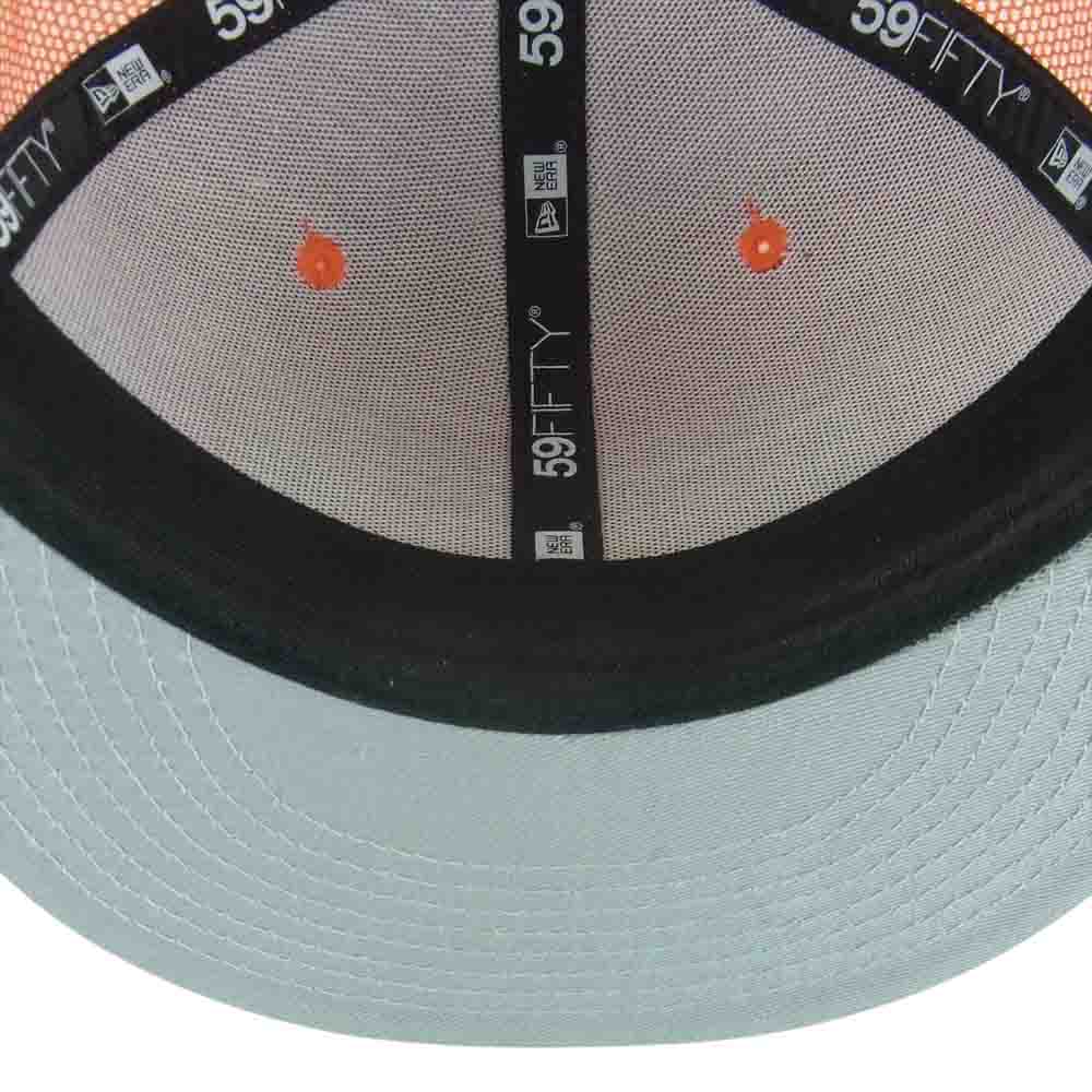 Supreme シュプリーム 23SS New Era Box Logo Mesh Back ニューエラ バック メッシュ ボックスロゴ キャップ 帽子 オレンジ系 58.7cm【中古】