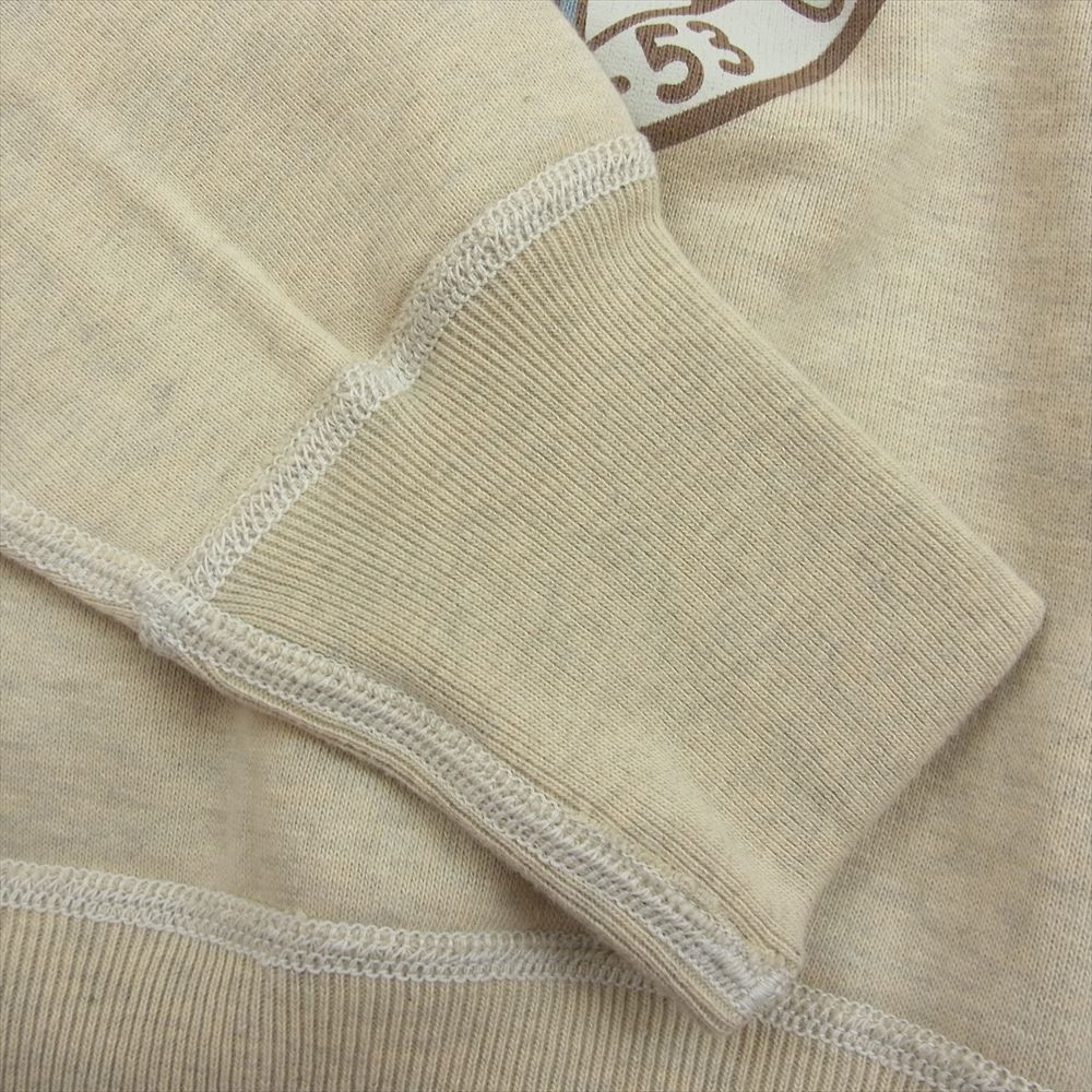 TOY'S McCOY トイズマッコイ TMC1553 Eyes OF THE Fleet 両Vガゼット TOM & JERRY トムとジェリー ミリタリー スウェット トレーナー ベージュ系 34【中古】