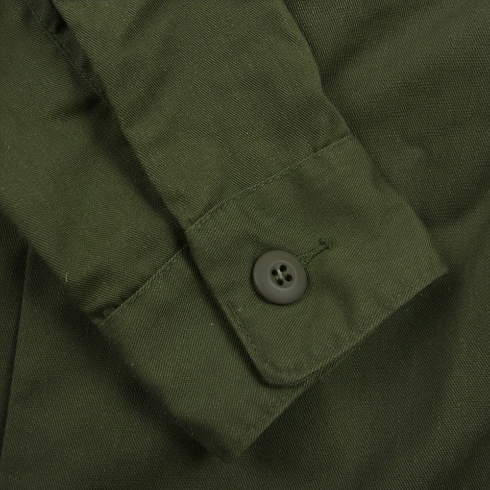 ユーエスアーミー 8405-00-615-0004 ワッペン付き ミリタリー シャツ カーキ系 14.5【中古】