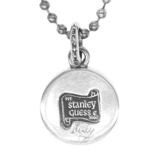 STANLEY GUESS スタンリーゲス ギャランティ付属 ラウンド シェル ペンダント トップ シルバー系【中古】
