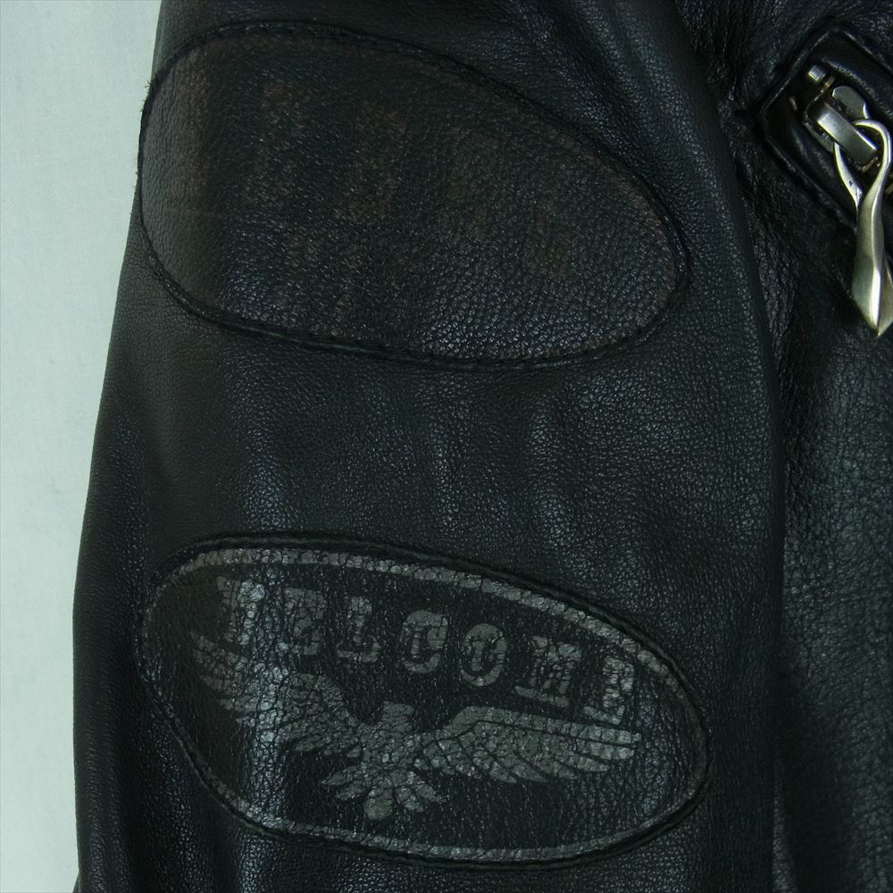 フォーティーンスアディクション シープスキン ダブル ライダース ジャケット ブラック系 1【中古】