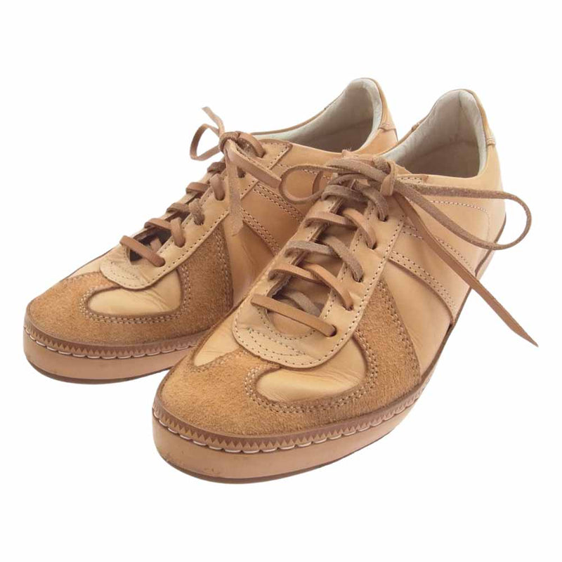 Hender Scheme エンダースキーマ mip-05 manual industrial products ジャーマントレーナー レザー  スニーカー ライトブラウン系 4【中古】