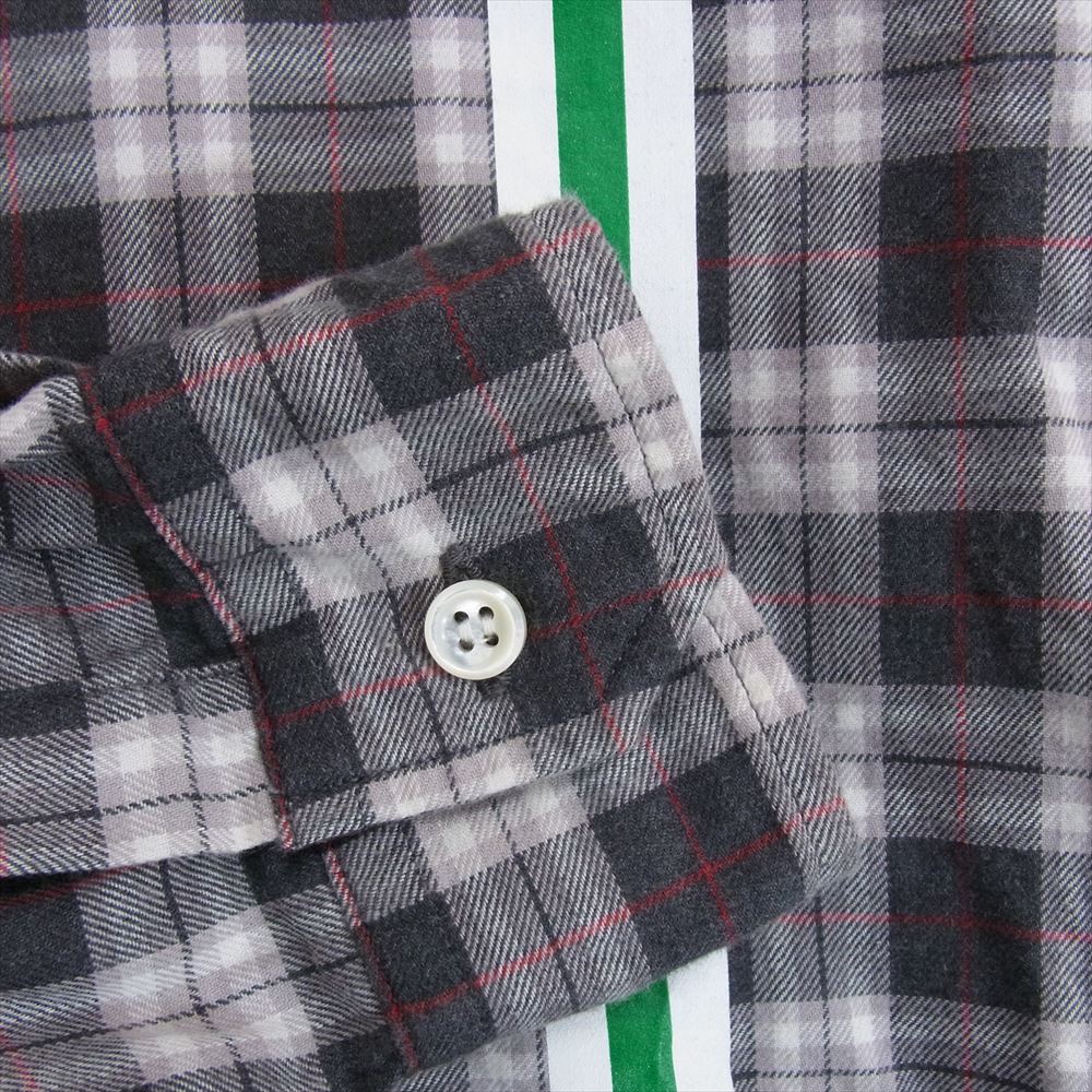 uniform experiment ユニフォームエクスペリメント UE-89023 サスペンダープリント チェック 長袖 ネルシャツ グレー系 1【中古】