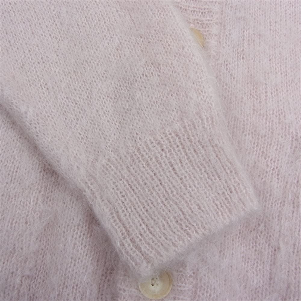 AURALEE オーラリー A22AC03KM BRUSHED SUPER KID MOHAIR KNIT LONG CARDIGAN モヘヤ モヘア ニット 長袖 ロング カーディガン ピンク系【中古】