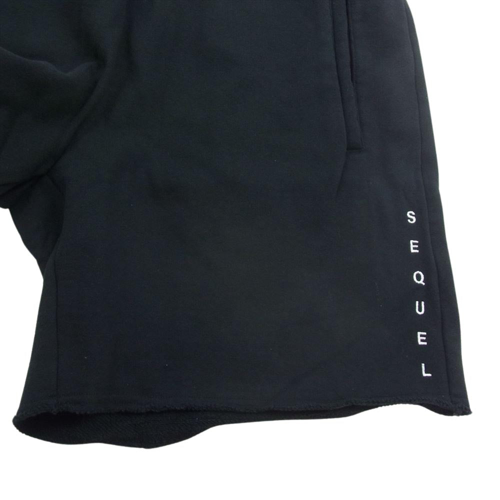 シークエル 23SS SQ-22SS-SP-01 SWEAT SHORT PANTS スウェット ショート パンツ ブラック系 L【中古】