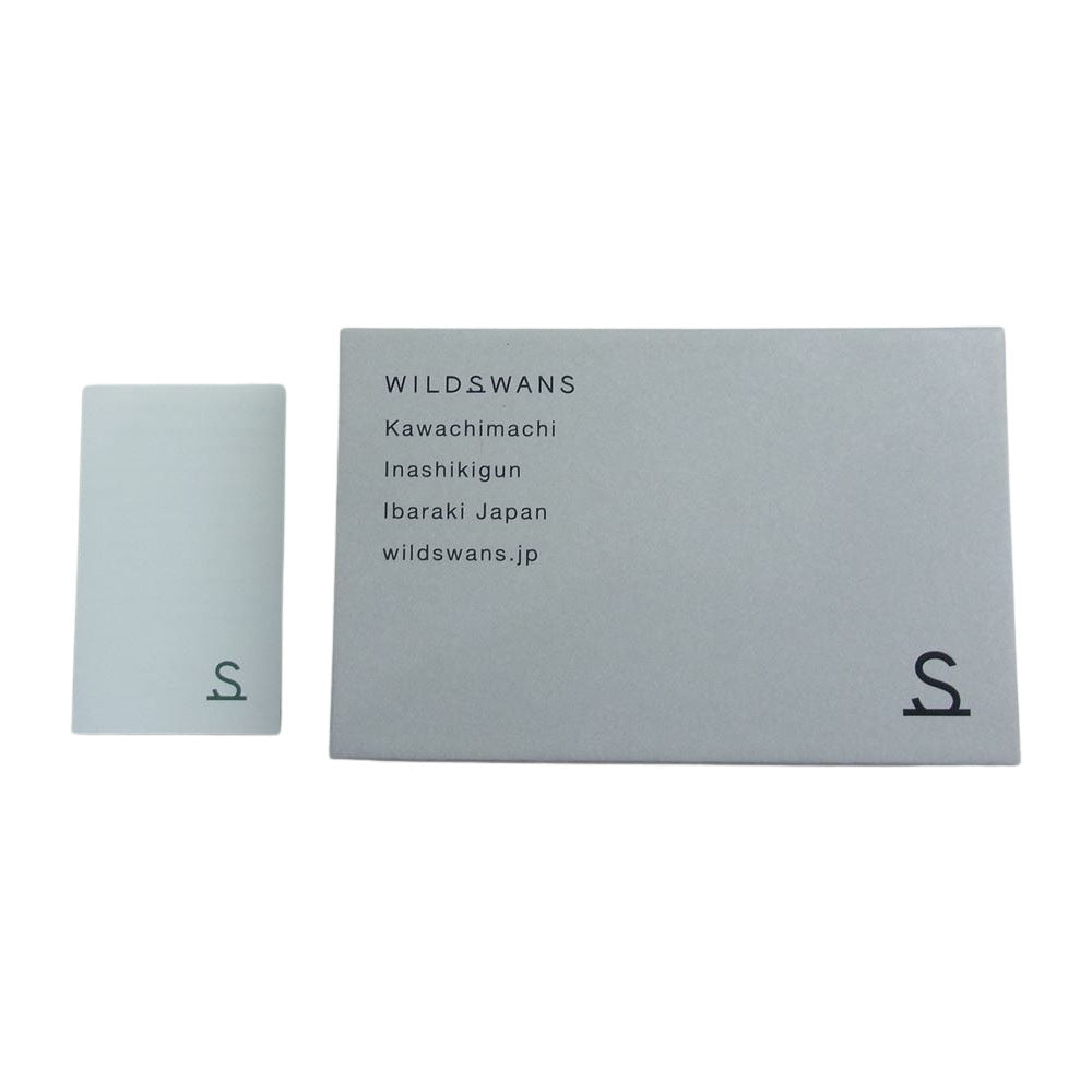WILDSWANS ワイルドスワンズ タイガースブラザーズ別注 SP-GROUNDER シェルコードバン BLACK 内装サドルプルアップ シルバーステッチ コンパクトウォレット 二つ折り財布 ブラック系【美品】【中古】