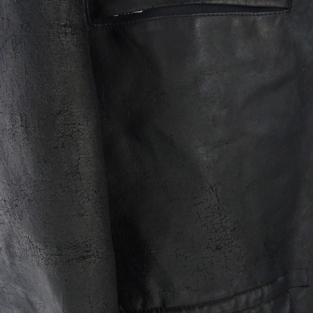 COMME des GARCONS HOMME コムデギャルソンオム AD1999 HJ-070800 田中オム 田中期 ヴィンテージ アーカイブ PVC フェイクレザー フルジップ パーカー ジャケット フーデッド ブルゾン ブラック系 M【中古】