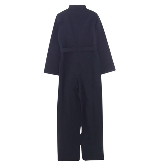 CHANEL シャネル U03815V43361 UNIFORM ユニフォーム ベルテッド ジャンプスーツ ツナギ オールインワン ダークネイビー系 38【美品】【中古】