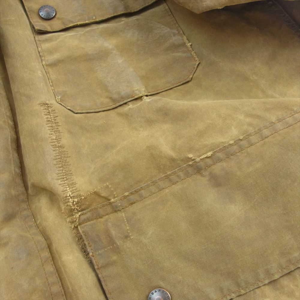Barbour バブアー 85年製 80s 2ワラント SOLWAY ZIPPER ソルウェイ ジッパー オイルド ジャケット ブラウン系 42【中古】