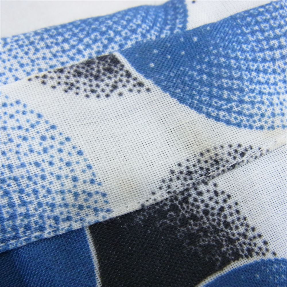 robe de chambre COMME des GARCONS ローブドシャンブルコムデギャルソン AD1998 RB-100380 ヴィンテージ アーカイブ フリル ドット柄 水彩 ラウンドカラー 長袖 シャツ ブルー系 サイズ表記無【中古】