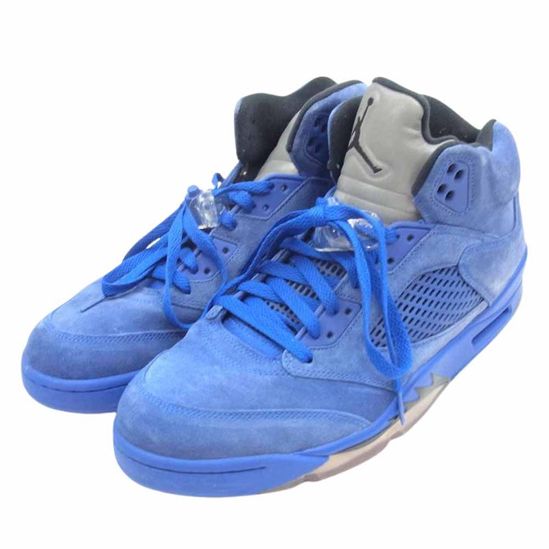 NIKE ナイキ 136027-401 AIR JORDAN 5 エアジョーダン RETRO レトロ BLUE SUEDE ブルー スウェード  スニーカー ブルー系 29cm【中古】