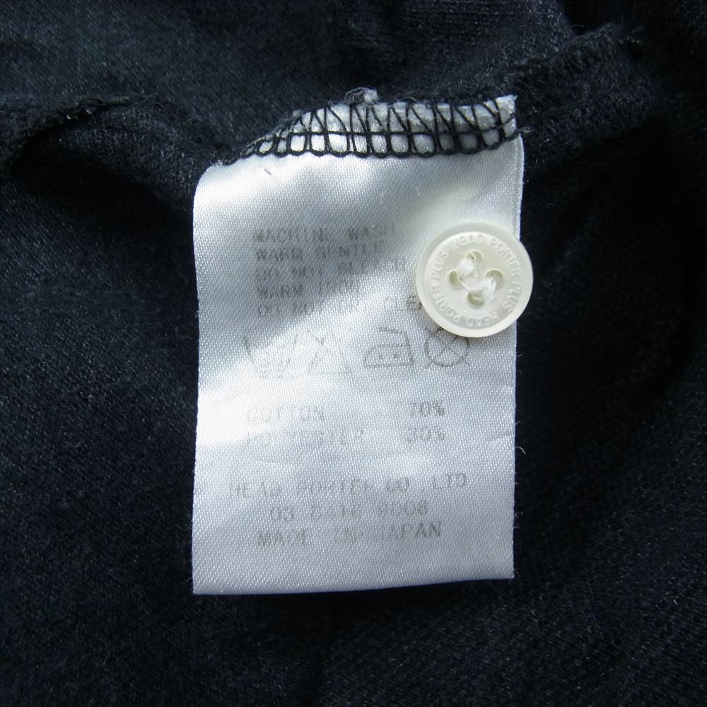 HEAD PORTER ヘッドポーター ロゴワッペン 半袖 ポロシャツ ブラック系 M【中古】