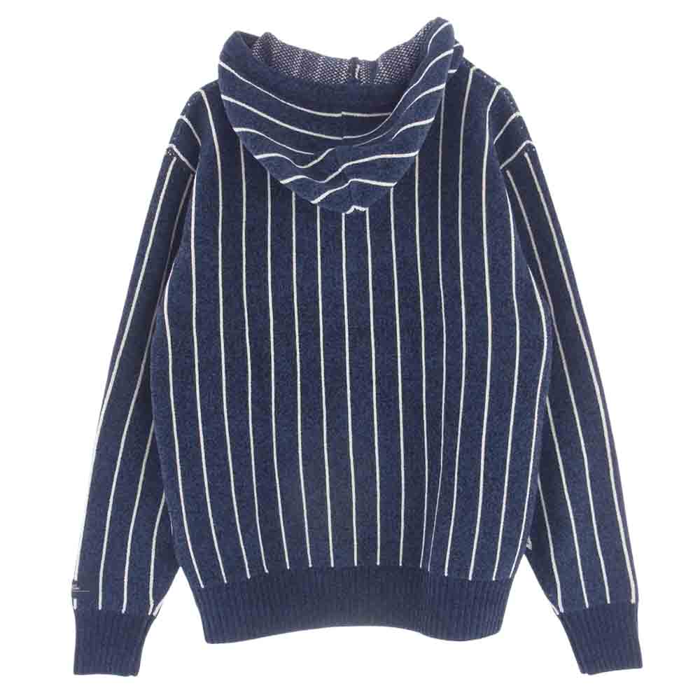 キス Yankees Hayes Chenille Hoodie ヤンキース ヘイズシャニール プルオーバー パーカー ネイビー系 L【美品】【中古】