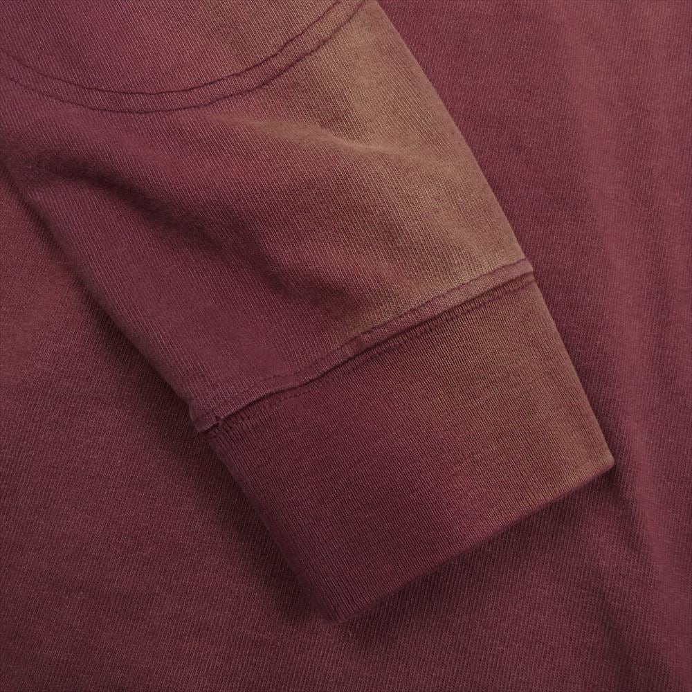 MAISON MARGIELA メゾンマルジェラ 21AW S50GC0662 S23986 国内正規品 USED ユーズド 加工 エルボーパッチ 長袖 フットボール Tシャツ カットソー エンジ系 46【中古】