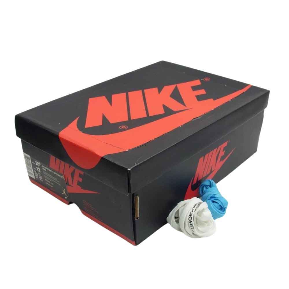 NIKE AIR JORDAN ナイキ ジョーダン AQ0818-148 1 フェイクバスター 鑑定済 OFF-WHITE POWDER BLUE UNC エアジョーダン1 オフホワイト パウダーブルー ハイカット スニーカー ホワイト系 ブルー系 28.5cm【中古】