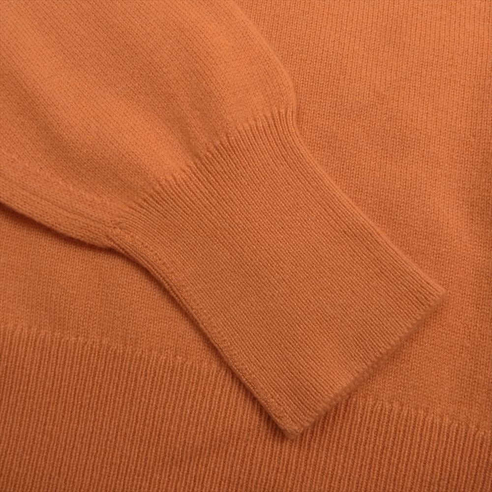 HERMES エルメス 国内正規品 イギリス製 カシミア100% カシミヤ クルーネック 長袖 ニット セーター オレンジ系【中古】