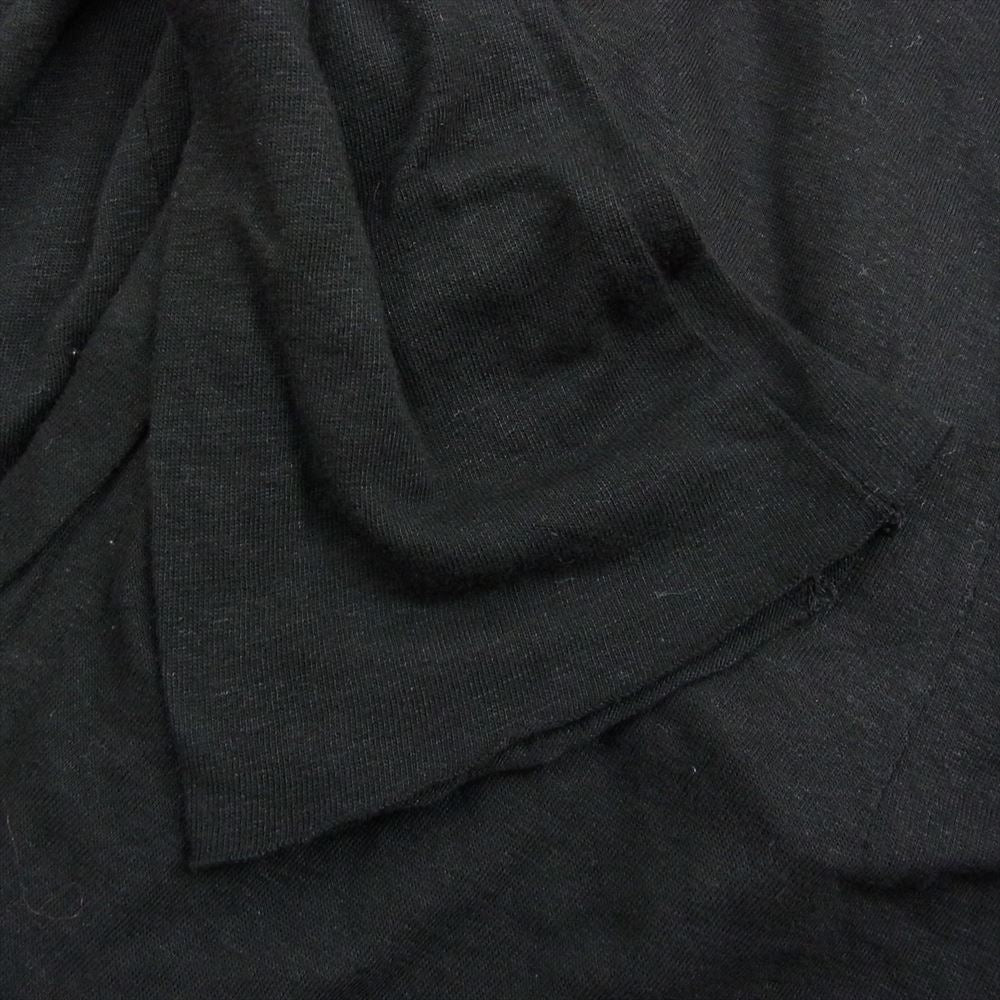 JULIUS ユリウス 14SS 460CUM5 MA_JULIUS エムエーユリウス Elongated V-neck Buttoned Cardigan VISCOSE LINEN オーバーサイズ バックスリット ヴィスコースリネン Vネック カーディガン ブラック系 1【中古】