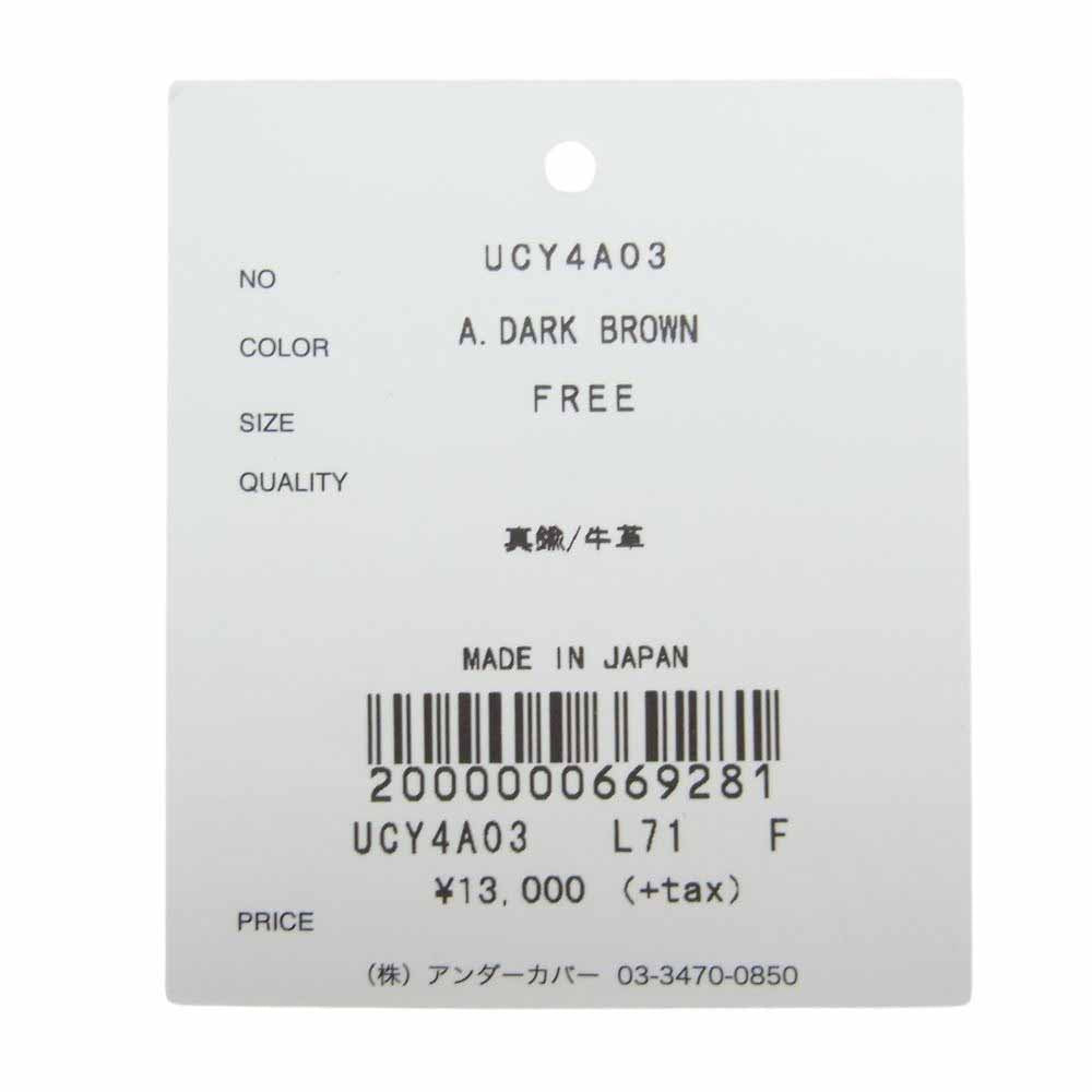 UNDERCOVER アンダーカバー 20SS UCY4A03 Future is the Past レザー ブレスレット ダークブラウン系 FREE【中古】