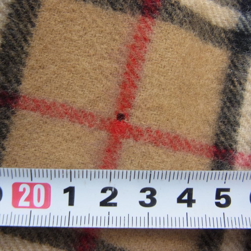 BURBERRY バーバリー 英国製 ラムウール ノバチェック ウール フリンジ マフラー ストール ベージュ系【中古】