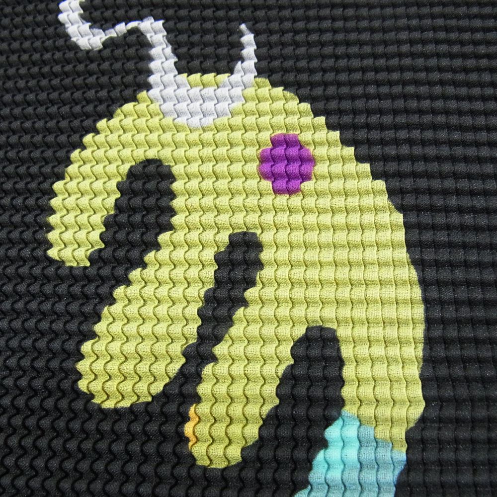 ISSEY MIYAKE イッセイミヤケ me ミー MI43FK316 ボックスプリーツ プリント カットソー 半袖 ブラック系 サイズ表記無【美品】【中古】