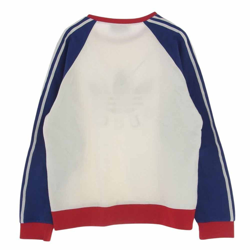 GUCCI グッチ 722951 XJE1K × adidas アディダス フロント ロゴ プリント コットン スウェット クルーネック トレーナー  マルチカラー系 XL【美品】【中古】